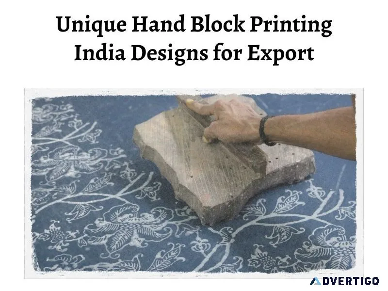 Unique hand block printing india designs for export