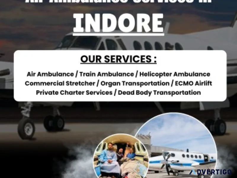 Emergency icu air transport in indore