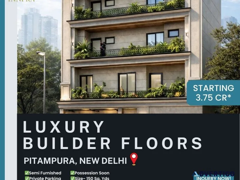 3 bhk luxury builder floors in pitampura new delhi