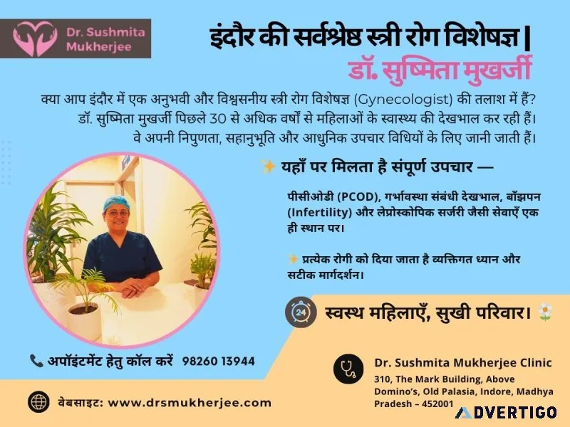 Best gynecologist ivf specialist in indore dr sushmita mukh