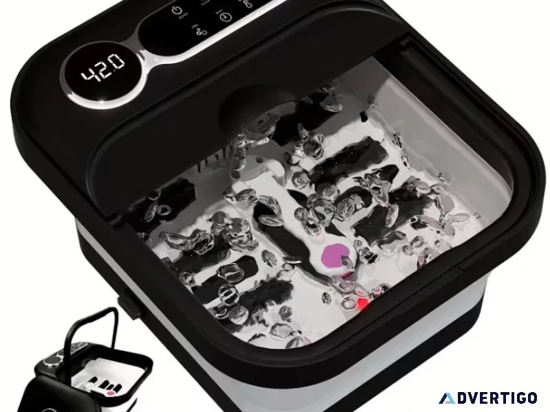 Heated foot spa massager