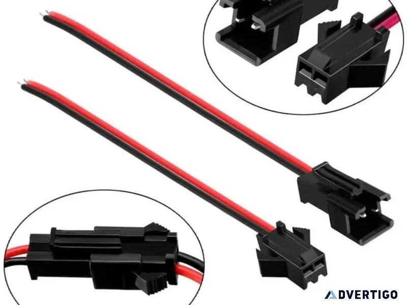 Jstsm male female battery connector with wire