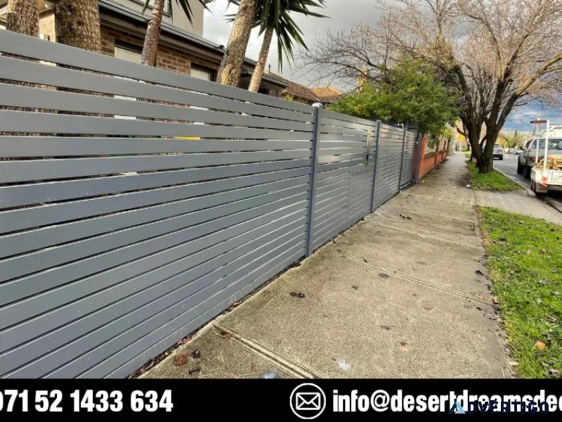 Aluminum slatted fences and louver fences suppliers in uae