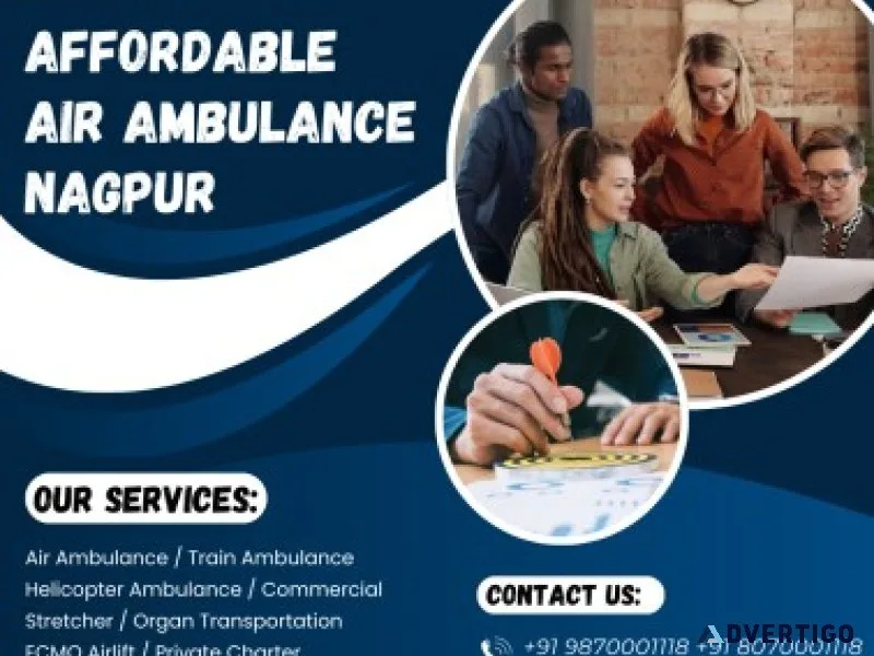 Air medical assistance in nagpur fast