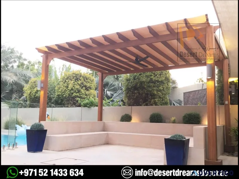 Outdoor wooden pergola suppliers in dubai