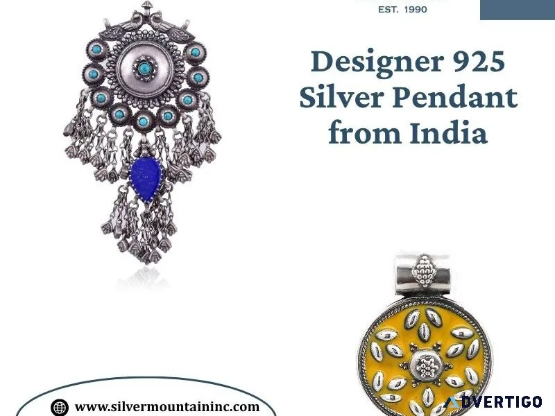 Designer 925 silver pendant from india perfect gift option