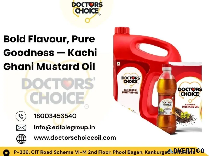 Bold flavour pure goodness kachi ghani mustard oil