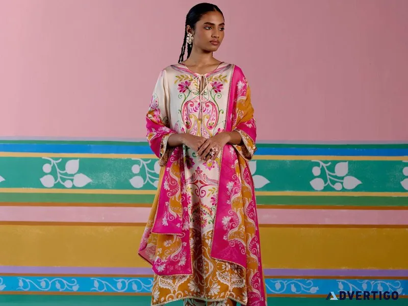 Shop floral kurta sets for summer label mogra