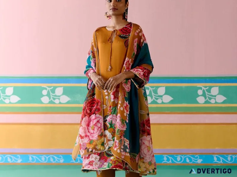 Shop floral kurta sets for summer label mogra