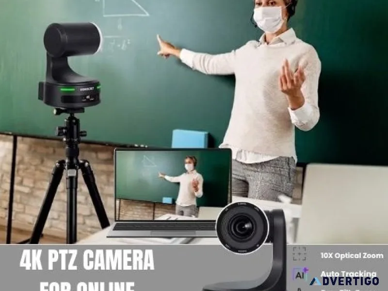 Shoot high quality online teaching classes by 4k ptz camera