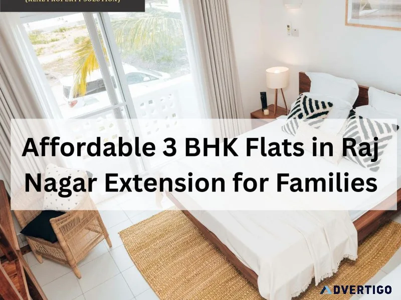 Affordable 3 bhk flats in raj nagar extension for families