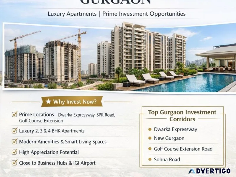Under construction projects in gurgaon with high roi amenities