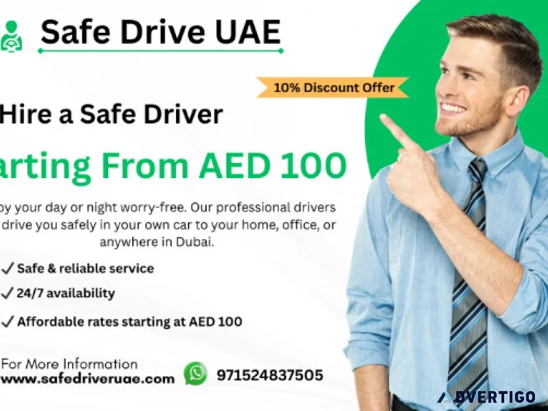 Cheap safe driver services in dubai starting at aed 80