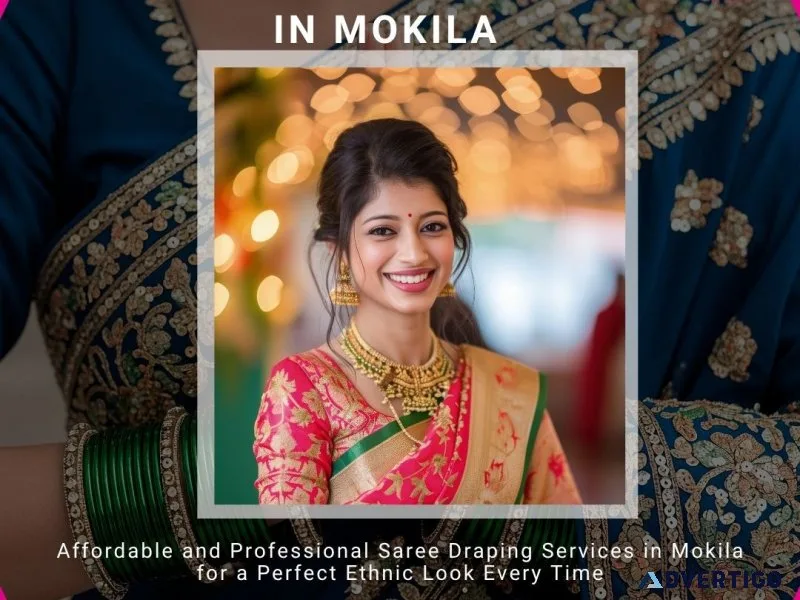 Saree draping services in mokila 8883339150 cocoon salon