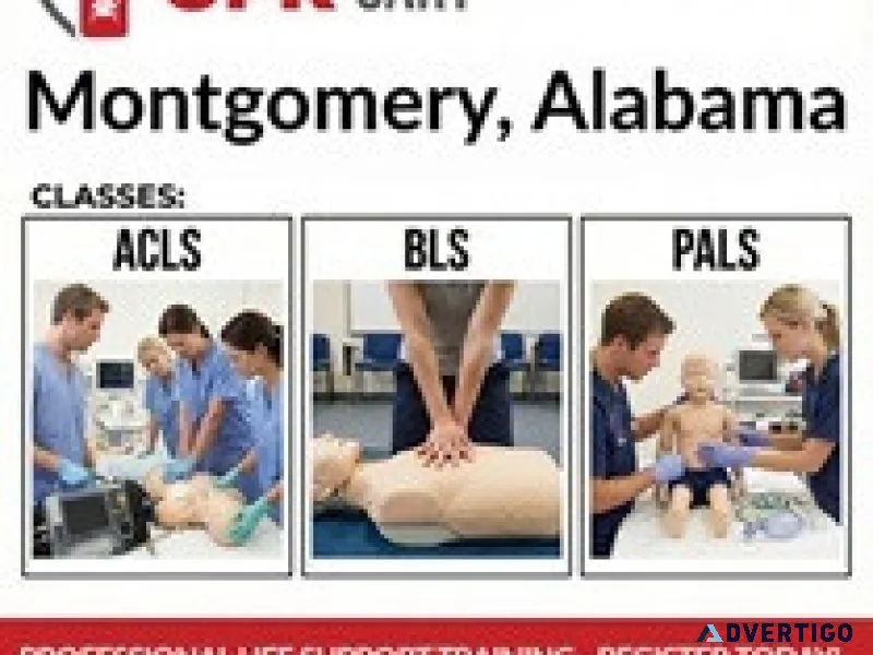 Cpr certification in montgomery al aha bls acls pals