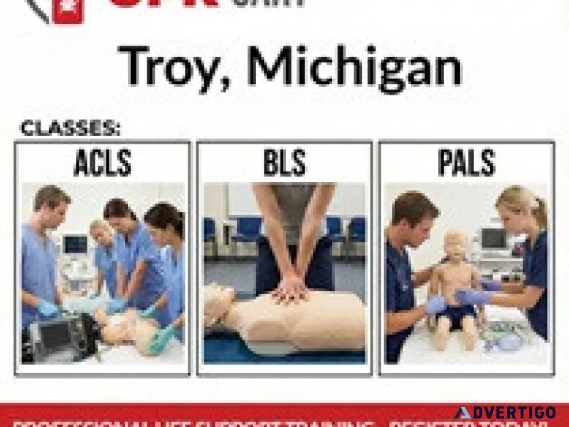 Troy mi cpr training certification aha bls acls pals