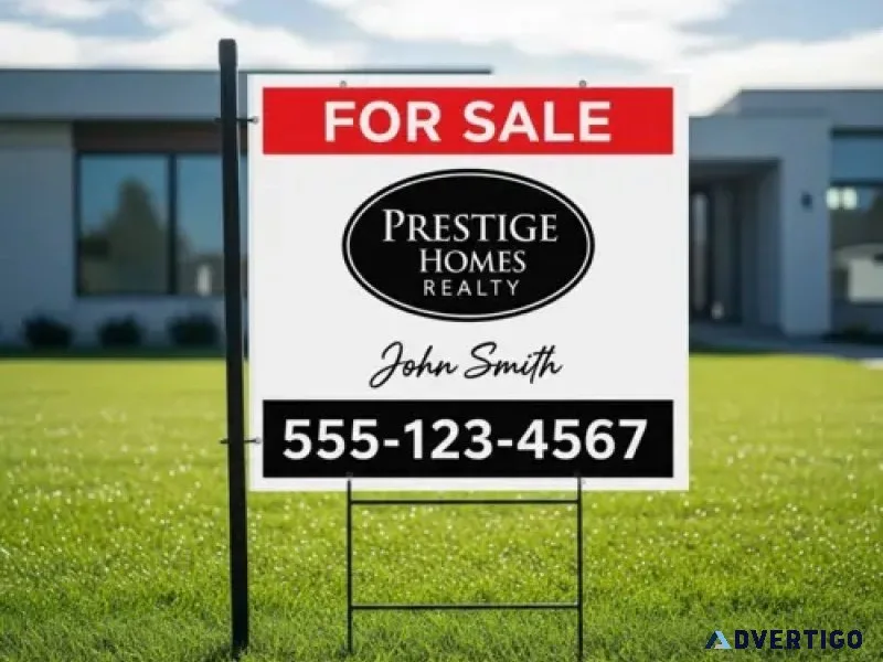 Real estate signs marketing materials