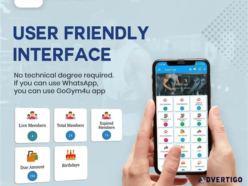 Streamline your fitness center with gogym4u gym management app