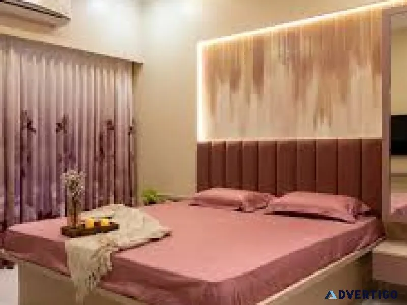 Bed with modern headboard