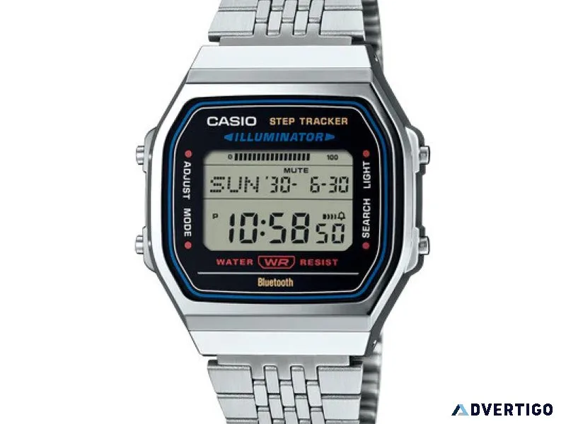 Casio silver watch stylish original watches for men women