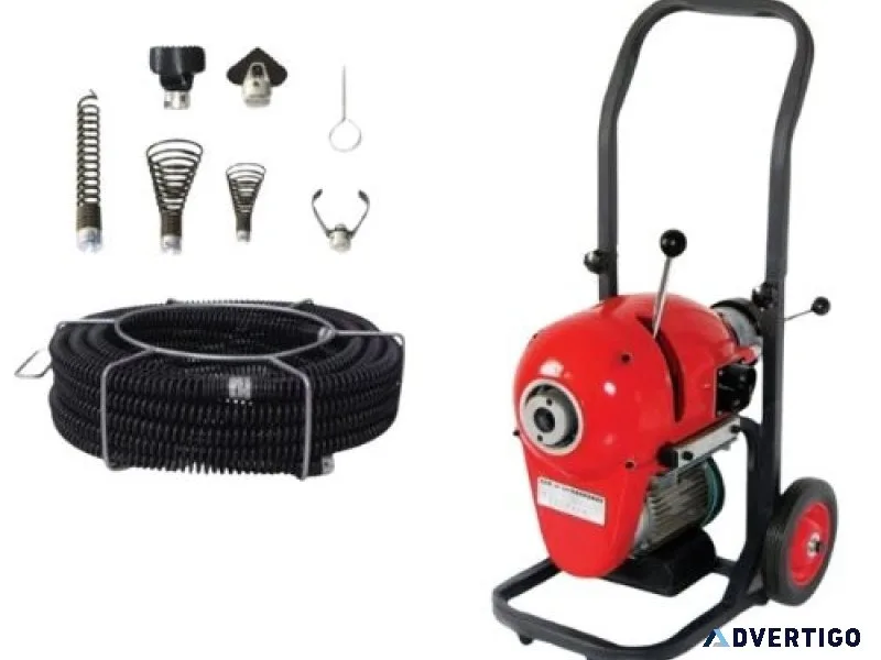 Power drain cleaner machine