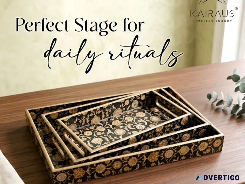 Premium handcrafted serving trays by kairaus