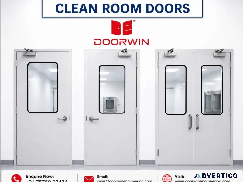 Best clean room doors manufacturer supplier in ahmedabad doo
