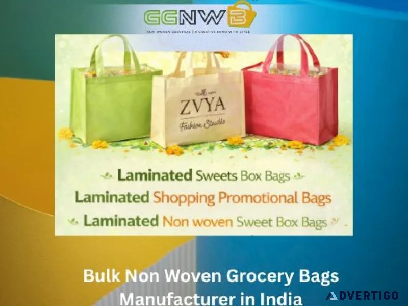 Custom laminated non woven grocery bags