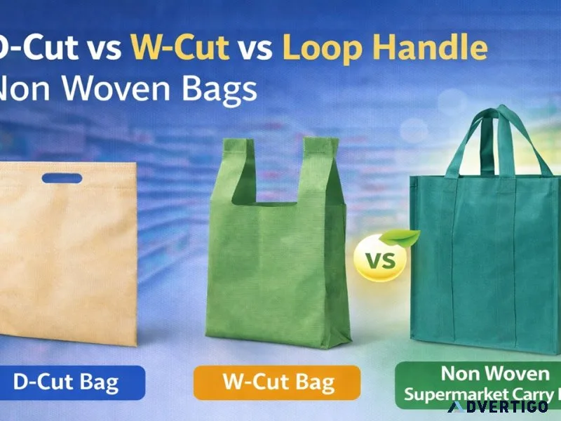 D cut non woven bags