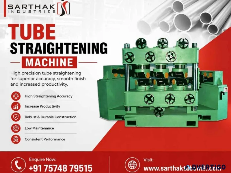 Automatic tube straightening machine manufacturer in india sar