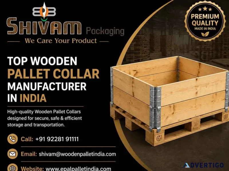 Top wooden pallet collar manufacturer in india shivam packagin