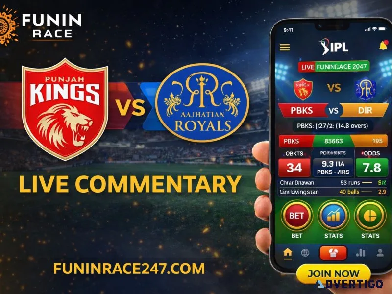 Punjab kings vs rajasthan royals watch live on funinrace247
