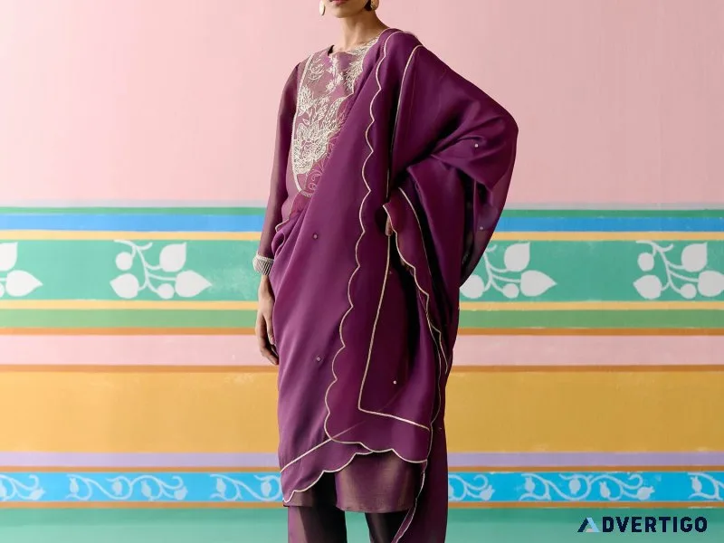 Get elegant embroidered kurta sets for every occasion
