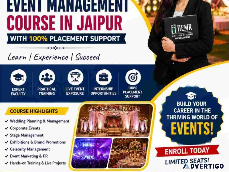 Event management course in jaipur with 100 placement support