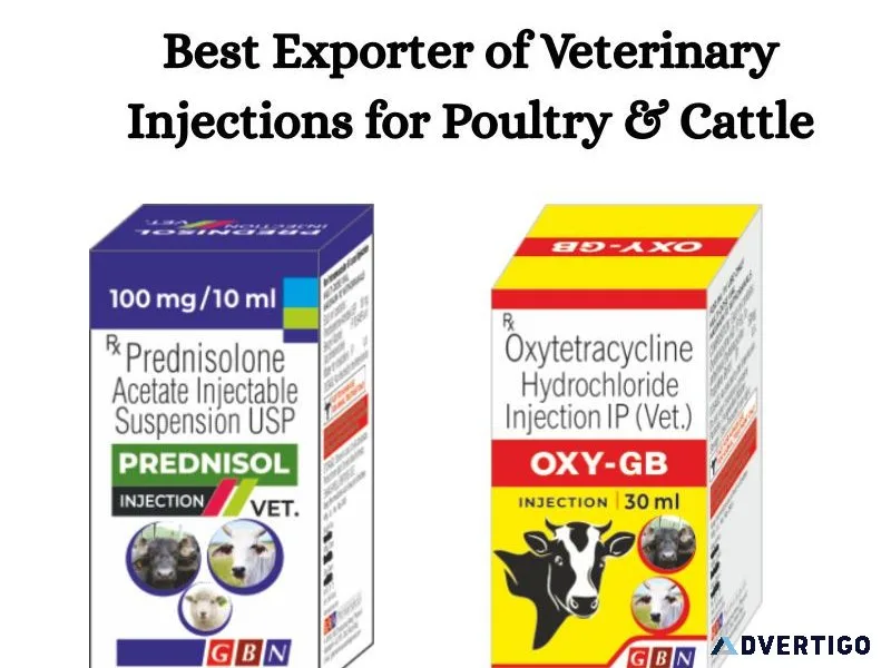 Best exporter of veterinary injections for poultry cattle