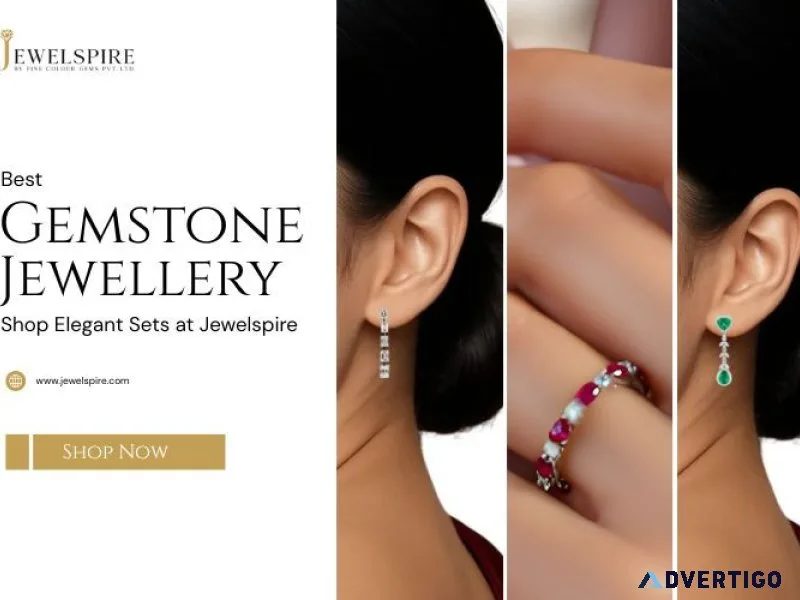 Best gemstone jewellery store shop elegant sets at jewelspire