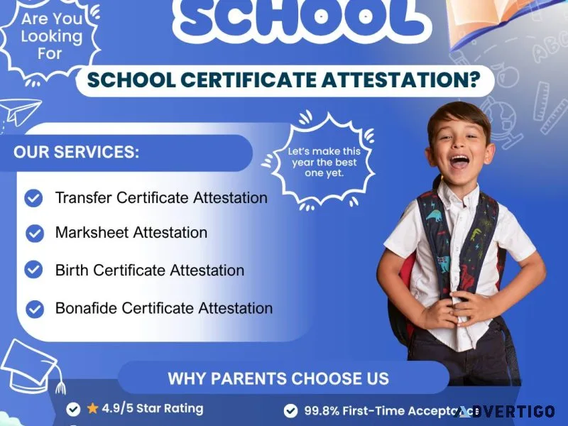 School certificate attestation in uae