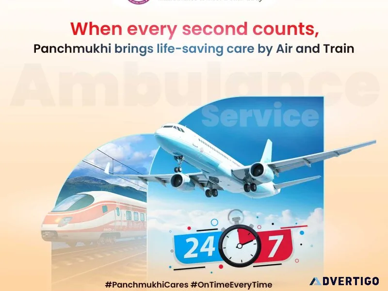 Panchmukhi air and train ambulance services in kolkata provides