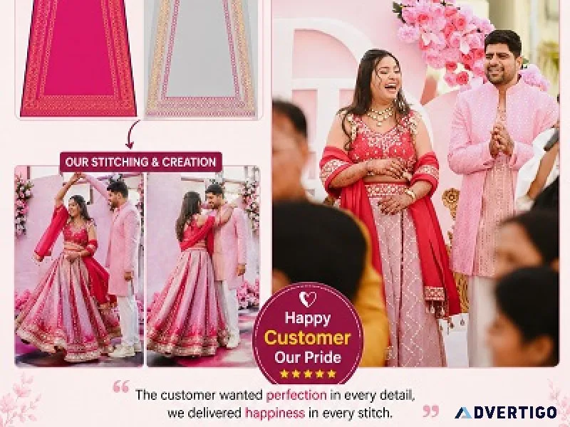 Custom lehenga designs with perfection
