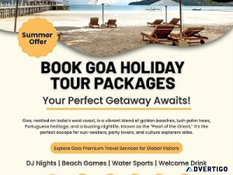 Goa tour and travels services plan your perfect summer