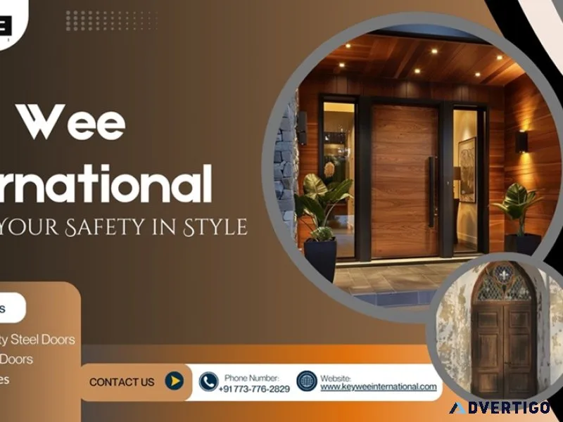 Heat transfer printing door stylish wood finish steel doors by