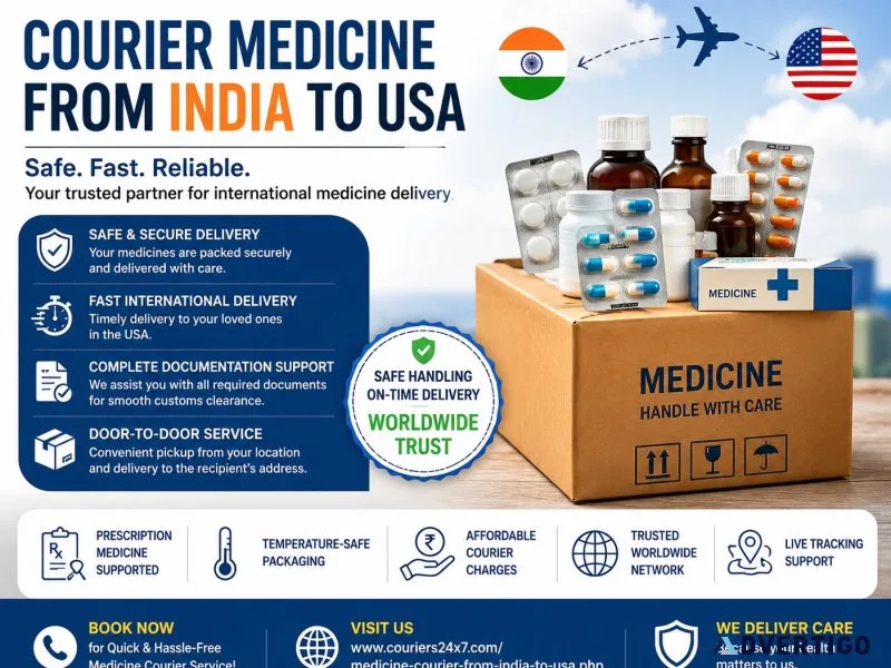 Courier medicine from india to usa