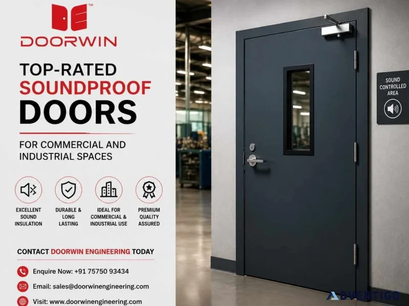 Top rated soundproof doors for commercial and industrial spaces
