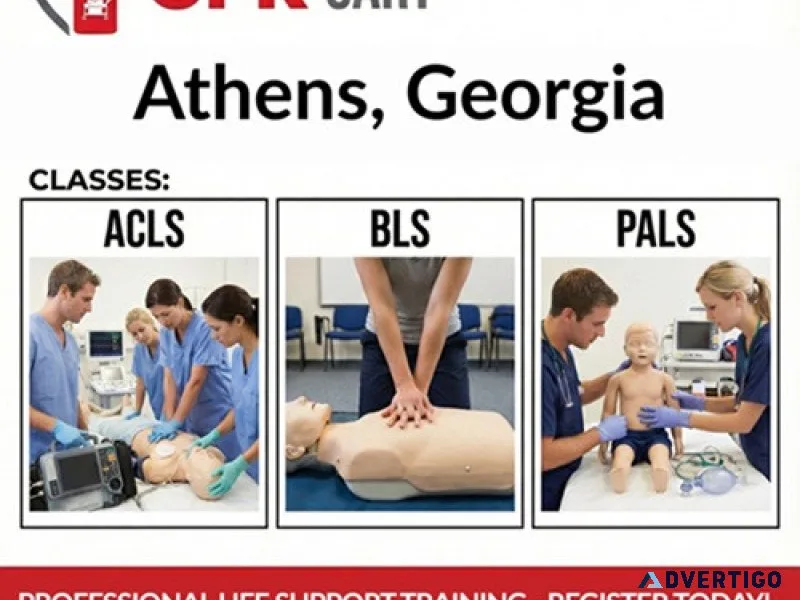 Cpr certification in athens ga aha approved bls acls pals