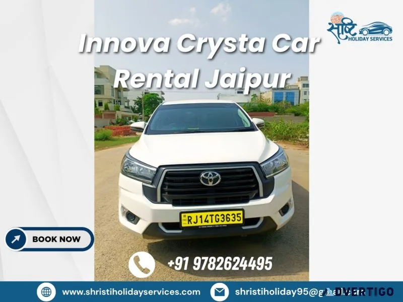 Book innova crysta on rent jaipur at best price