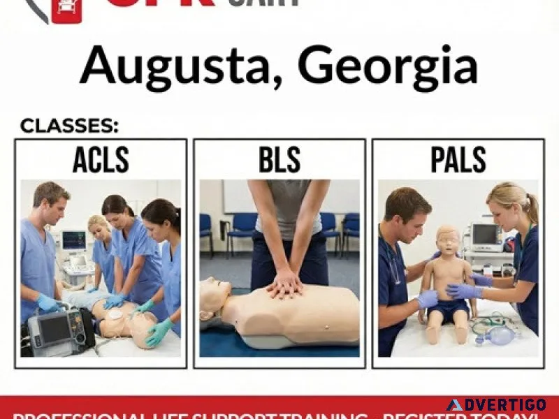 Cpr certification in augusta ga aha approved bls acls pals