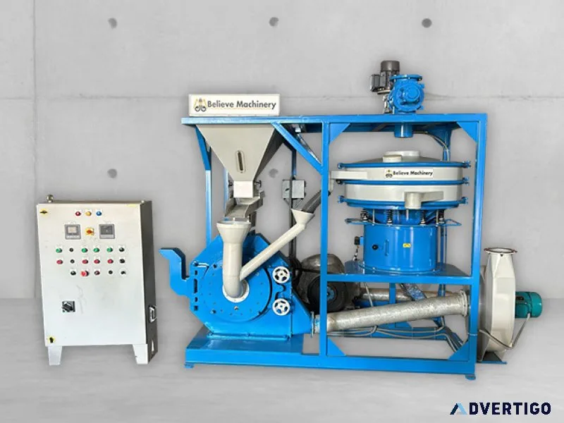 Durable lldpe pulverizer machine for continuous industrial use