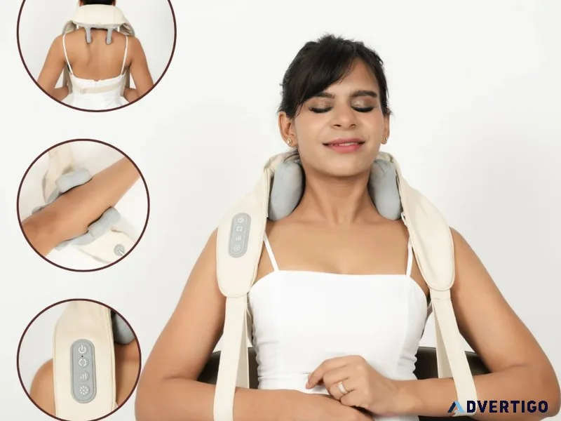 Enem neck shoulder massager machine rechargeable deep tissue