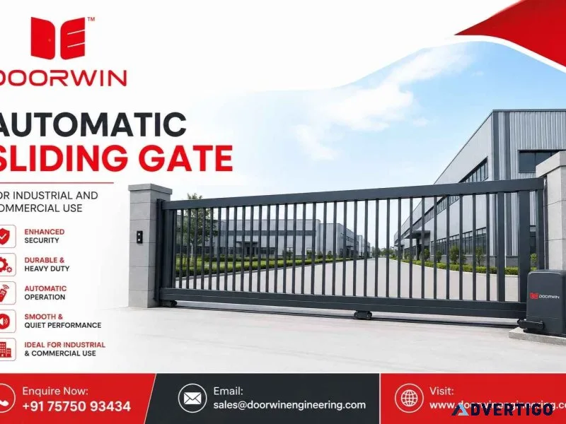 Automatic sliding gate for industrial and commercial use doorw