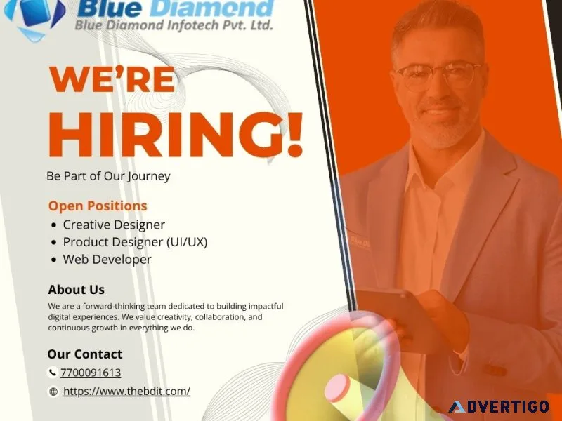 Job opening at blue diamond infotech